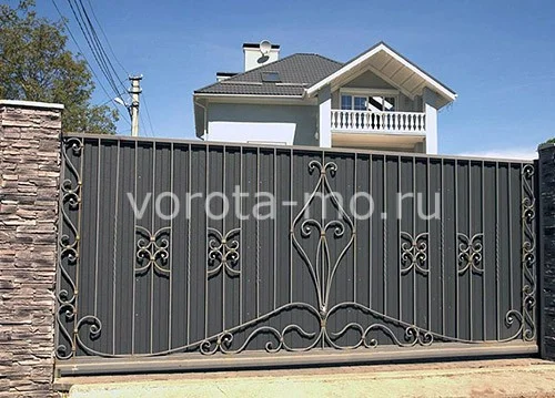 Откатные ворота 2000*4250