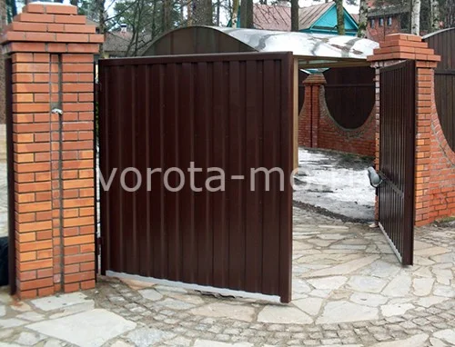 Распашные ворота для дачи 1700*2700
