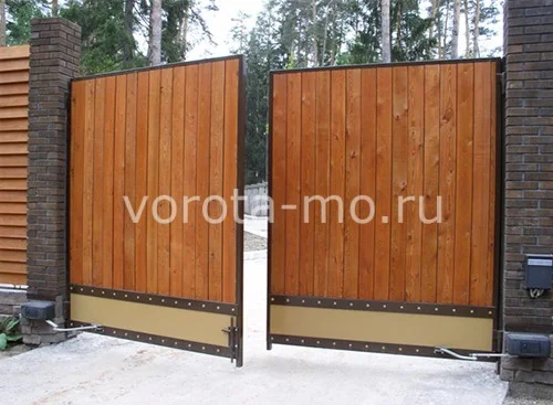 Распашные ворота для дачи 1700*3400