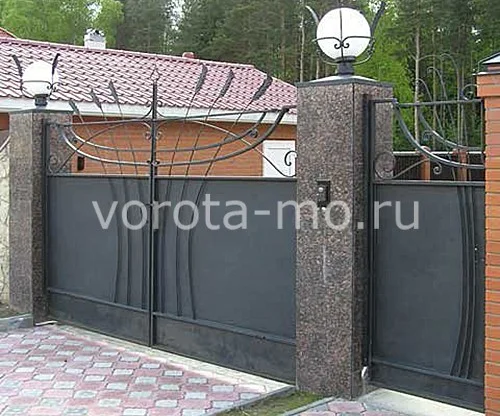 Распашные ворота для дачи 1800*3400