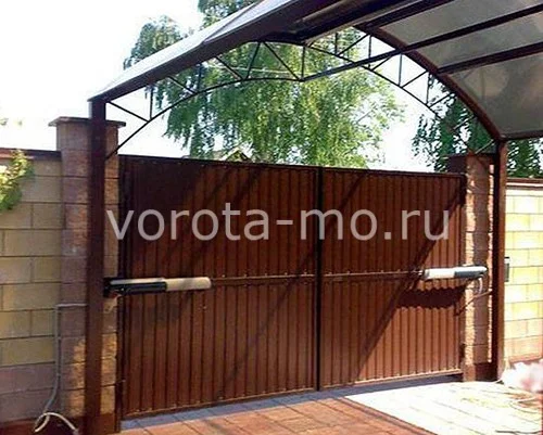 Распашные ворота для дачи 1800*3500