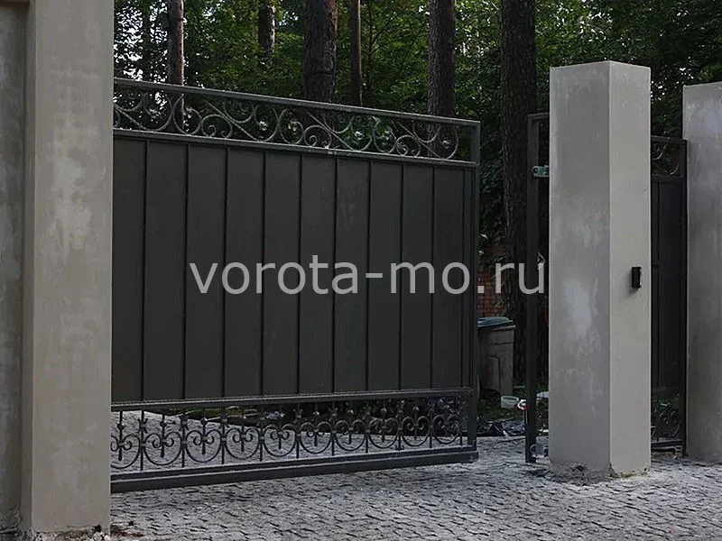 Откатные ворота 3000*3750