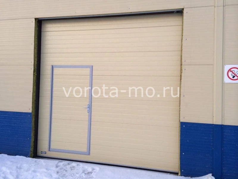 Секционные ворота с калиткой 2710*2875